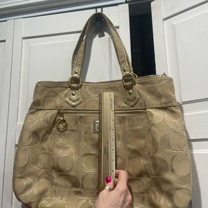 Coach xl gold purse